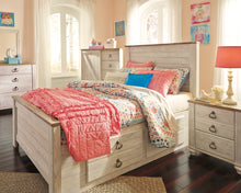 Load image into Gallery viewer, Willowton  Panel Bed With 2 Storage Drawers
