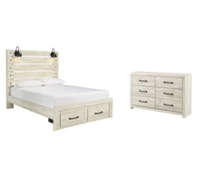 Load image into Gallery viewer, Cambeck Queen Panel Bed with 2 Storage Drawers with Dresser
