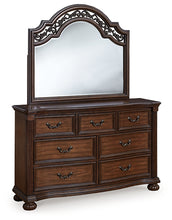 Load image into Gallery viewer, Lavinton California King Poster Bed with Mirrored Dresser
