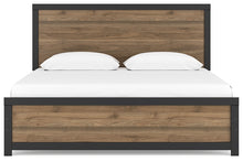 Load image into Gallery viewer, Vertani King Panel Bed with Mirrored Dresser
