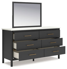 Load image into Gallery viewer, Cadmori Queen Upholstered Panel Bed with Mirrored Dresser and Nightstand
