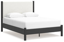 Load image into Gallery viewer, Cadmori Queen Upholstered Panel Bed with Mirrored Dresser and Nightstand
