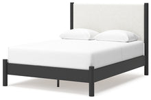 Load image into Gallery viewer, Cadmori Queen Upholstered Panel Bed with Mirrored Dresser and Nightstand
