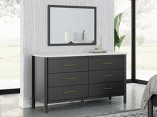 Load image into Gallery viewer, Cadmori Queen Upholstered Panel Bed with Mirrored Dresser and Nightstand
