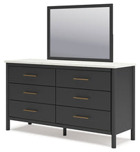 Load image into Gallery viewer, Cadmori Queen Upholstered Panel Bed with Mirrored Dresser and 2 Nightstands
