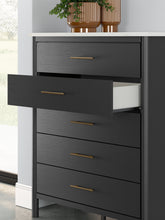 Load image into Gallery viewer, Cadmori King Upholstered Panel Bed with Mirrored Dresser and Chest
