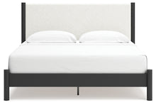 Load image into Gallery viewer, Cadmori King Upholstered Panel Bed with Mirrored Dresser
