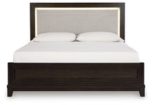 Load image into Gallery viewer, Neymorton King Upholstered Panel Bed with Dresser
