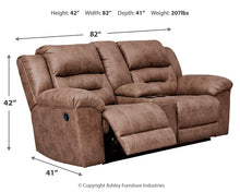 Load image into Gallery viewer, Stoneland DBL Rec Loveseat w/Console
