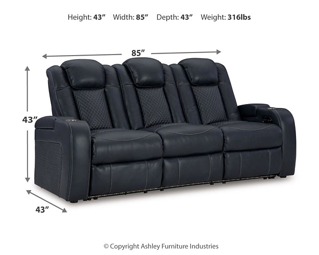 Fyne-Dyme PWR REC Sofa with ADJ Headrest