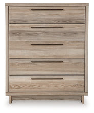 Load image into Gallery viewer, Hasbrick Queen Panel Bed with Mirrored Dresser, Chest and Nightstand
