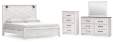 Load image into Gallery viewer, Gerridan King Panel Bed with Mirrored Dresser and Chest
