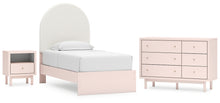 Load image into Gallery viewer, Wistenpine Twin Panel Bed with Dresser and Nightstand
