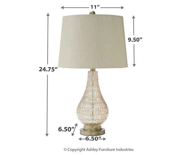 Ashley Express - Latoya Glass Table Lamp (1/CN)