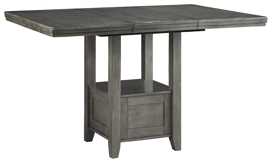 Ashley Express - Hallanden Counter Height Dining Table and 6 Barstools