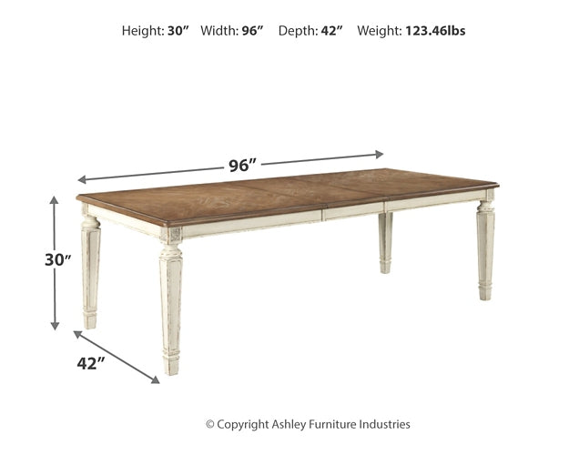 Realyn Dining Table and 8 Chairs