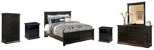 Load image into Gallery viewer, Maribel King Panel Bed with Mirrored Dresser, Chest and 2 Nightstands
