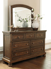 Load image into Gallery viewer, Flynnter  Sleigh Bed With 2 Storage Drawers With Mirrored Dresser And Chest
