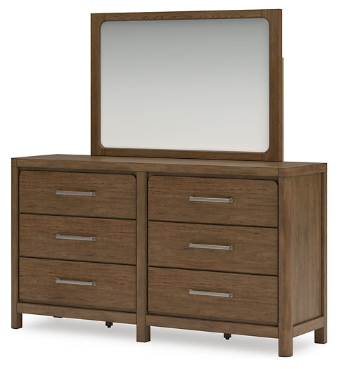 Cabalynn King Panel Bed with Storage with Mirrored Dresser, Chest and Nightstand