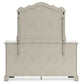 Arlendyne King Upholstered Bed with Mirrored Dresser and Chest